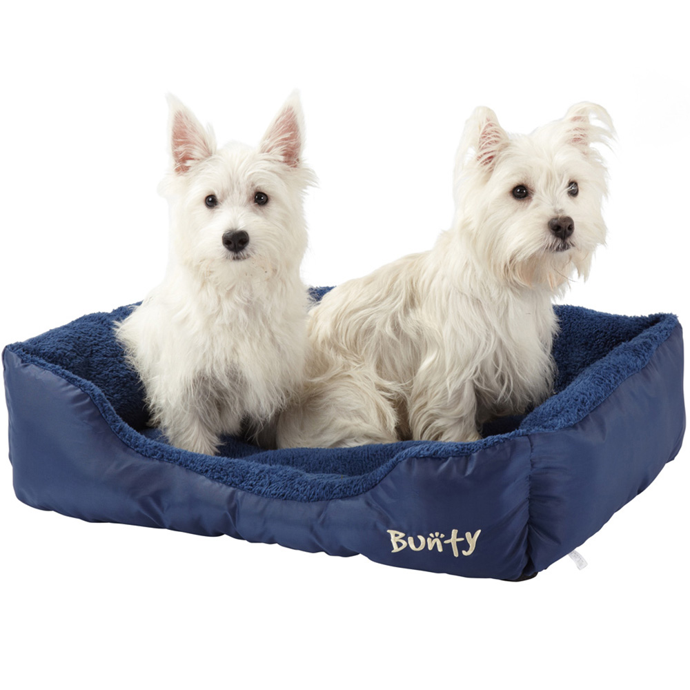 Bunty Deluxe Large Blue Soft Pet Basket Bed Image 5