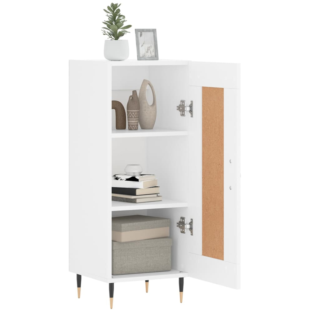 vidaXL Single Door White Sideboard Image 4