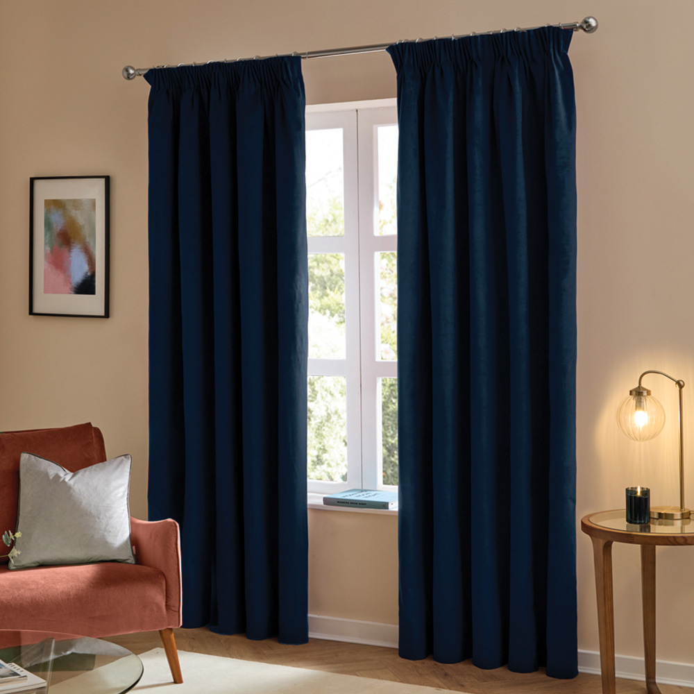 Furn The Ultimate Royal Velvet Fully Lined Pencil Pleat Curtains 229 x 137cm Image 1