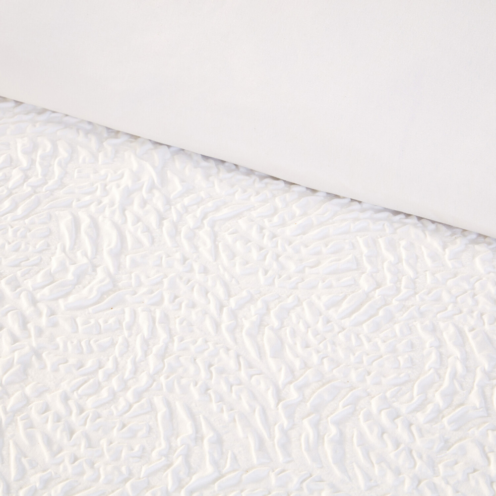 Halcyon Embossed Duvet Set White Double Image 5