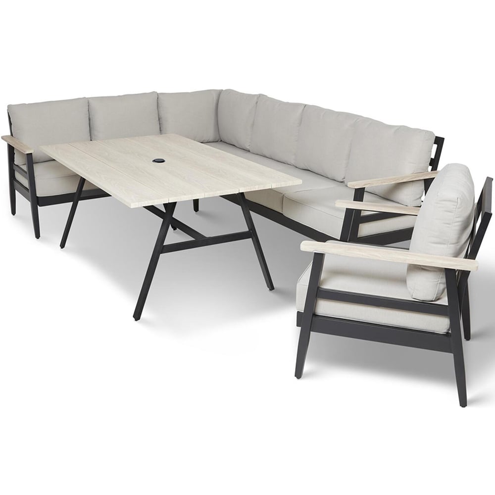 Amaya 7 Seater Grey Garden Corner Lounge Set Image 2