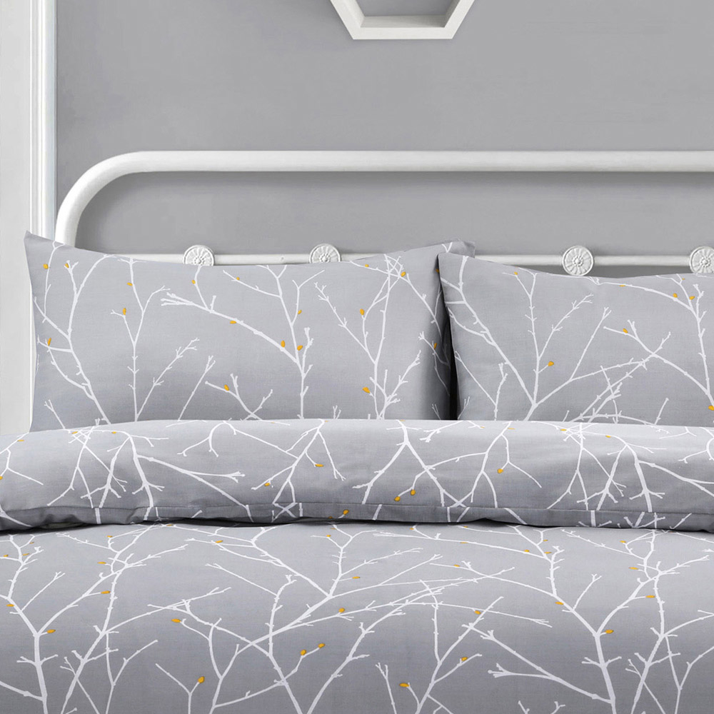 Velosso EasyCare Autumn Branches Single Grey Duvet Set Image 2