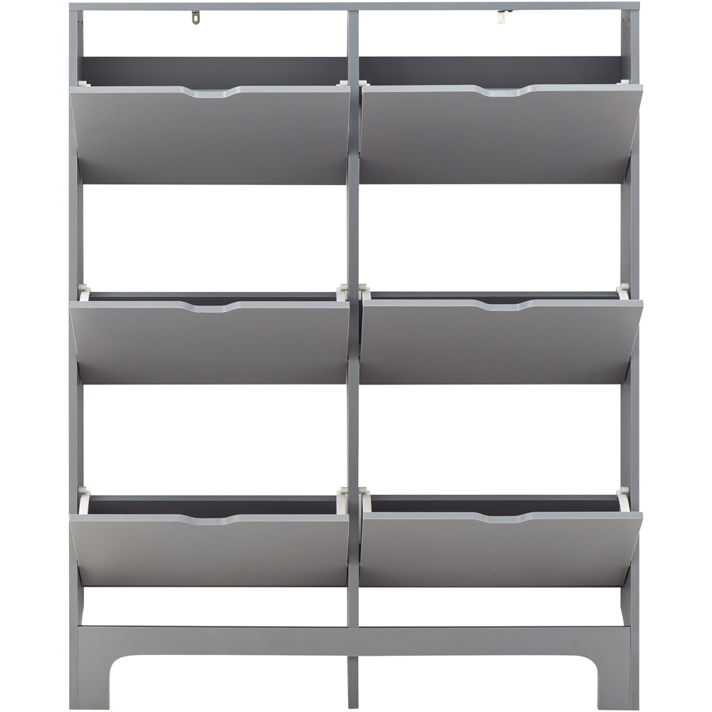 GFW Grey Narrow 6 Drawer Shoe Wilko