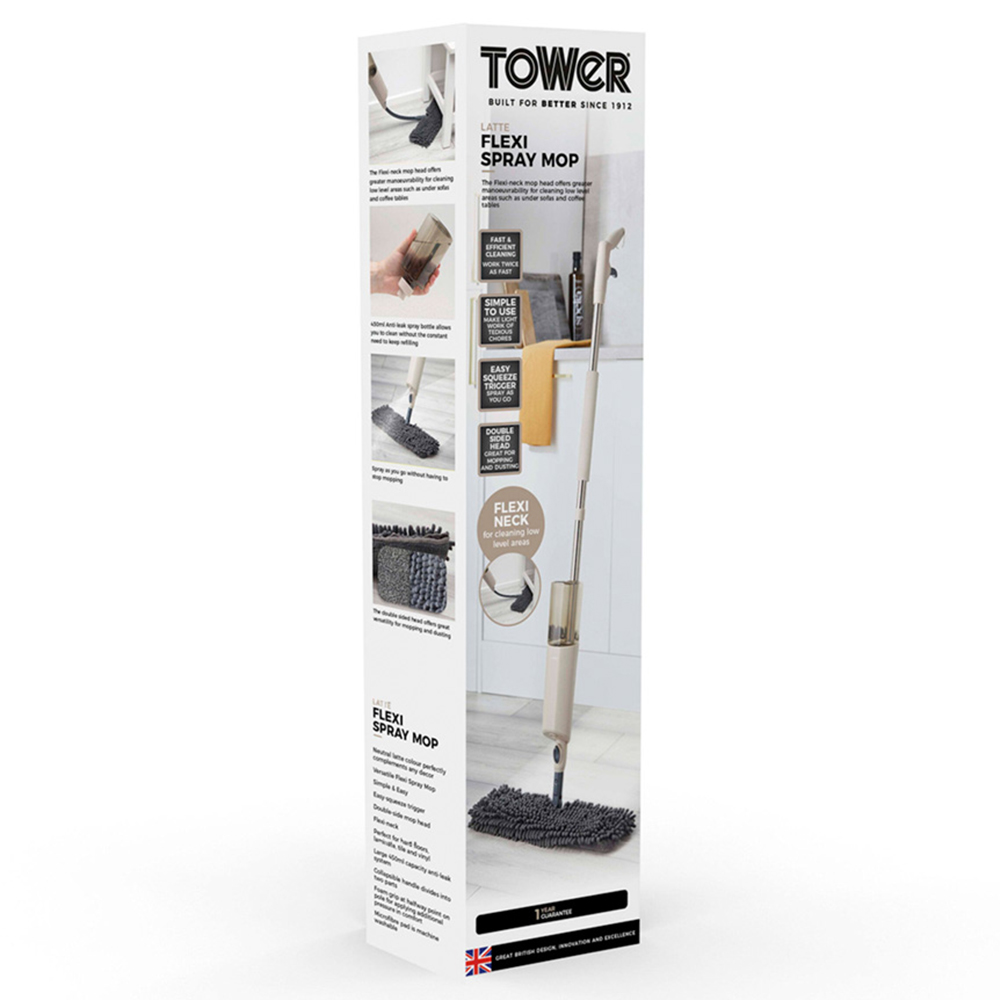 Tower Flexi White Spray Mop Image 2