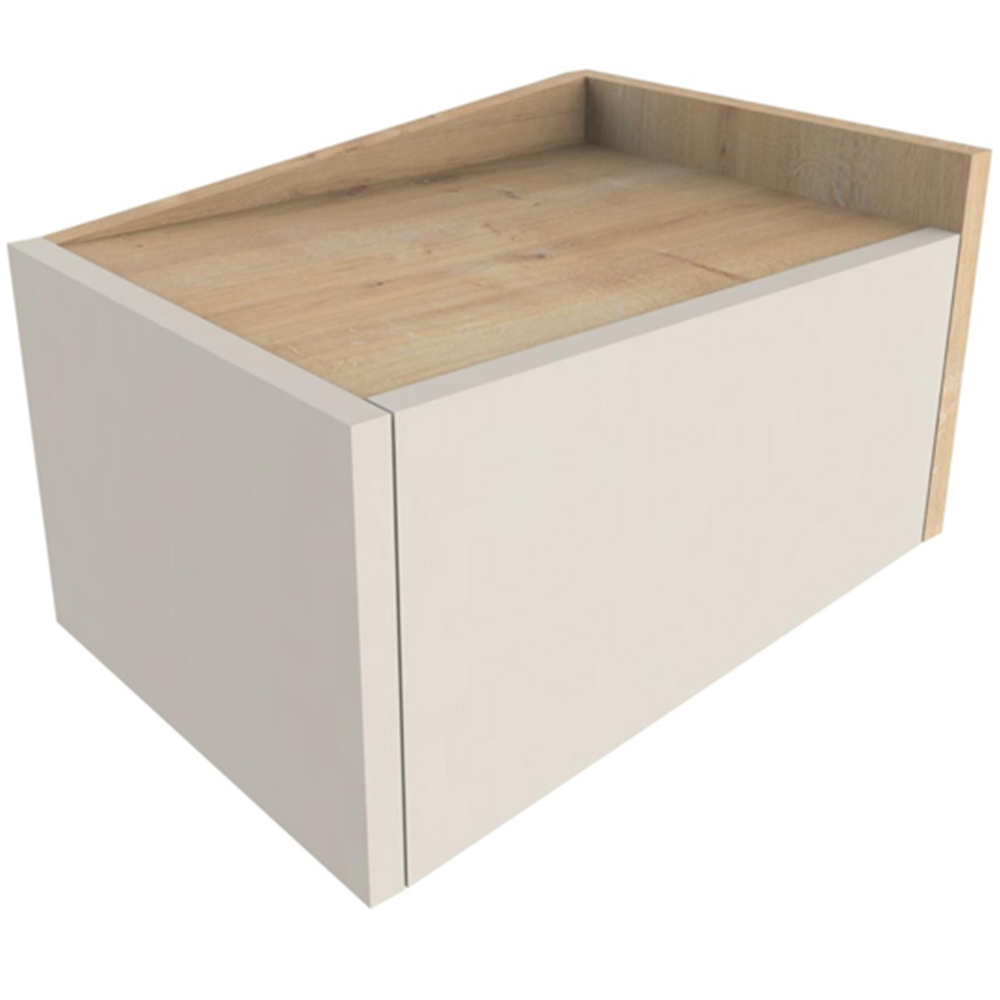 Decortie Diago Single Drawer Sapphire Oak Right Hand Wall Mounted Bedside Table Image 2