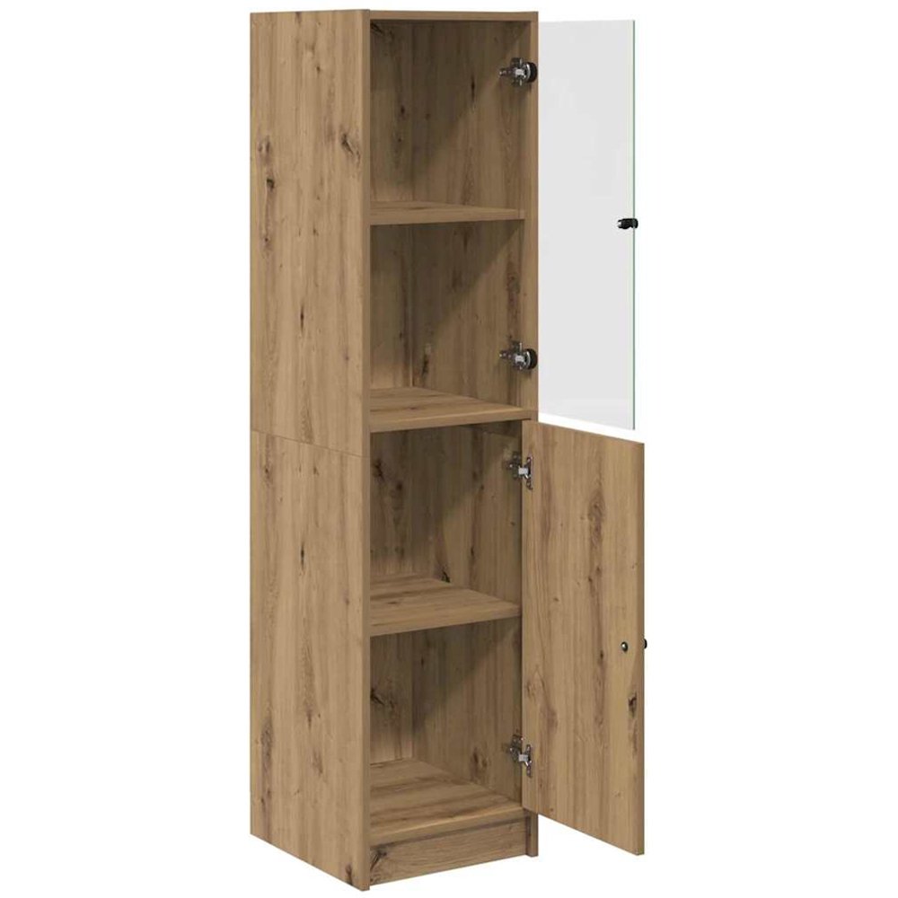 vidaXL 2 Door Artisan Oak Tall Slim Highboard Image 4