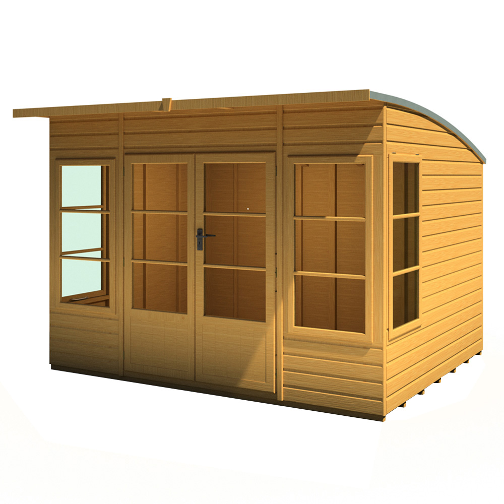 Shire Orchid 10 x 8ft Double Door Contemporary Summerhouse Image 1