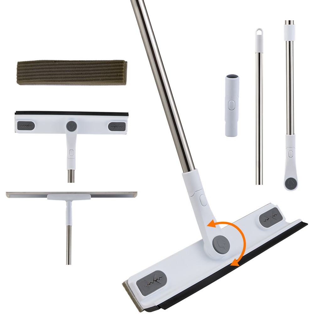 Living and Home Adjustable Multifunction Long Handle Glass Squeegee 75-125cm Image 3