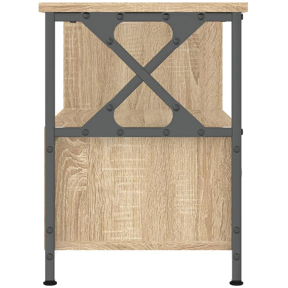 vidaXL 2 Drawer 2 Open Shelf TV Cabinet with Black Handles Image 6