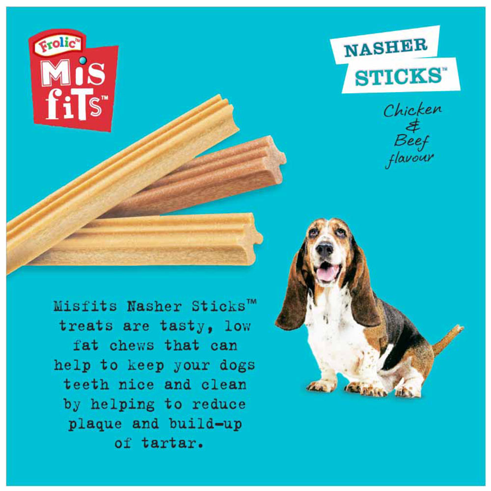 Misfits 7 Pack Nasher Sticks with Chicken and Beef Dog Treats 175g Image 7
