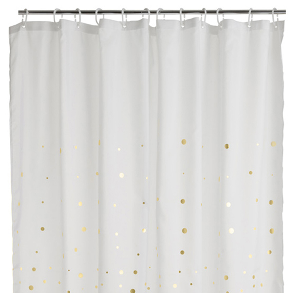 Wilko Gold Dots Shower Curtain 180 x 180cm Image 3