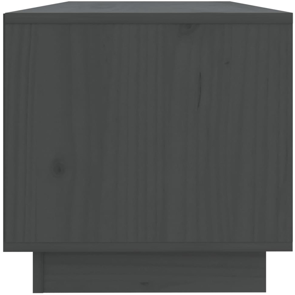 vidaXL Single Shelf Grey Solid Pine Wood TV Cabinet Image 4