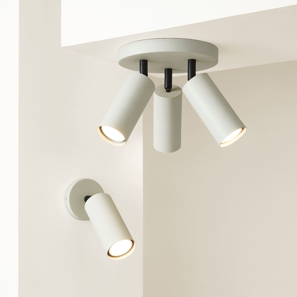 ValueLights Taylor Matte Beige Tube Adjustable Ceiling Spotlight with Bulb Image 7
