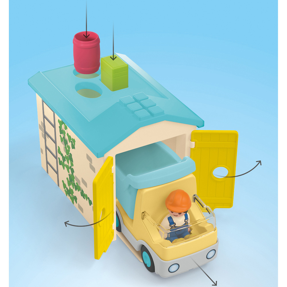 Playmobil Junior Construction Truck with Garage Playset Image 6