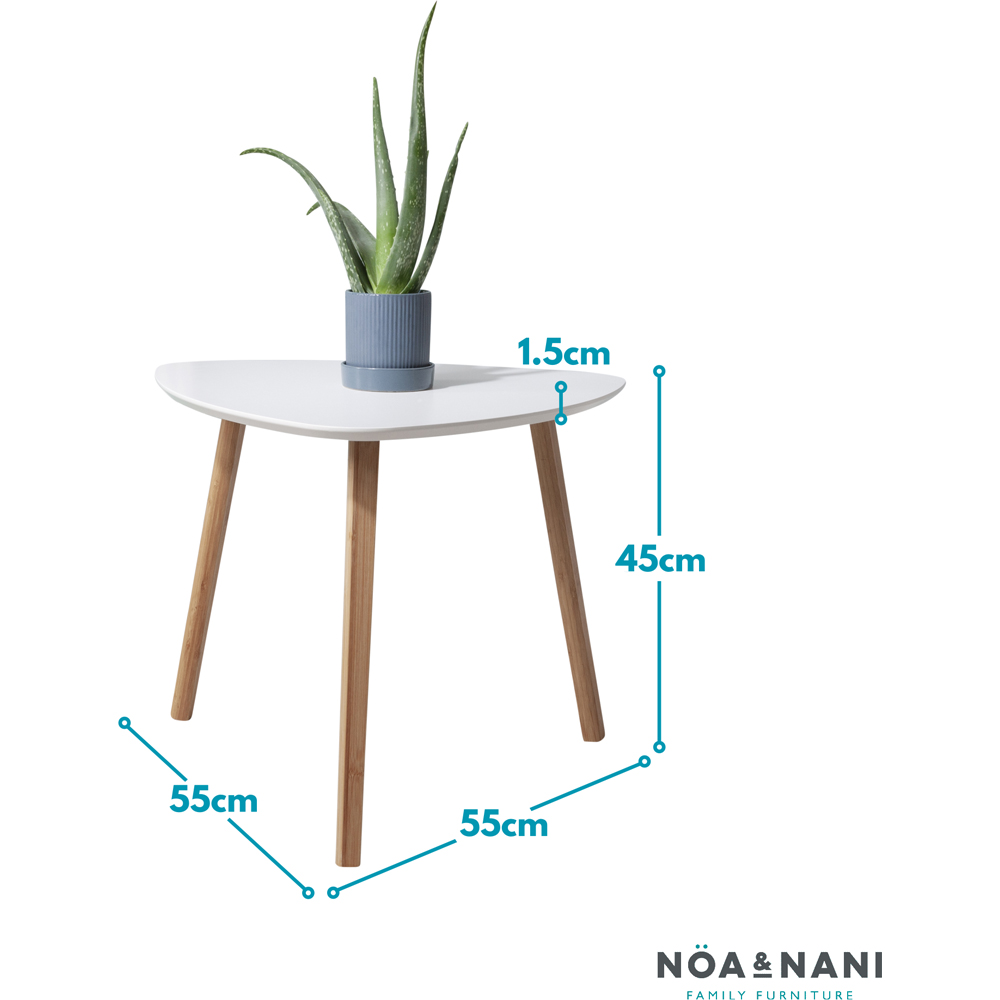 Noa and Nani Malme White and Natural Pine Large Side Table Image 9