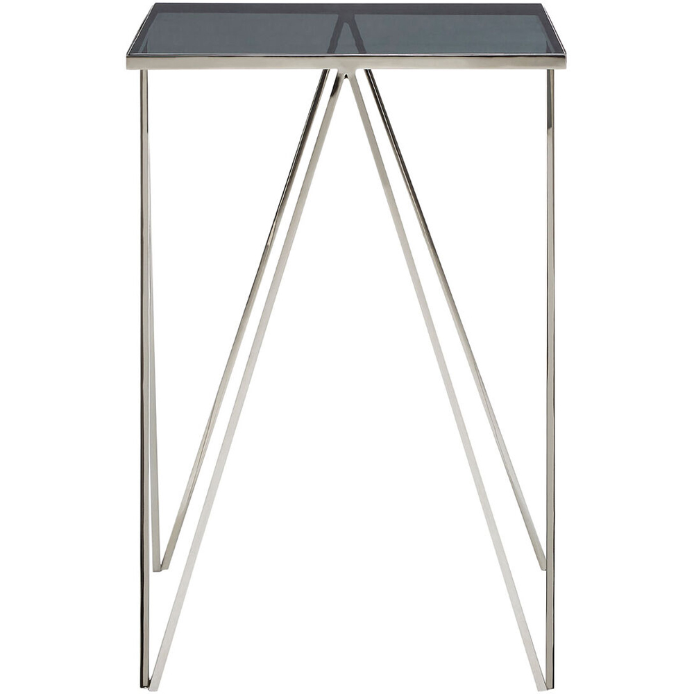 Premier Housewares Shalimar Square Top and Triangular Base Side Table Image 3
