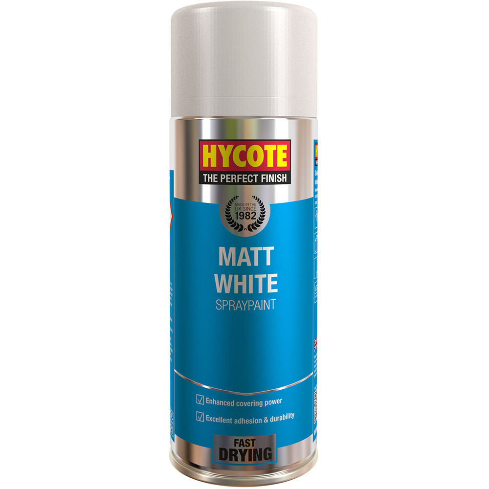 Hycote Matt White Car Spray Paint Image