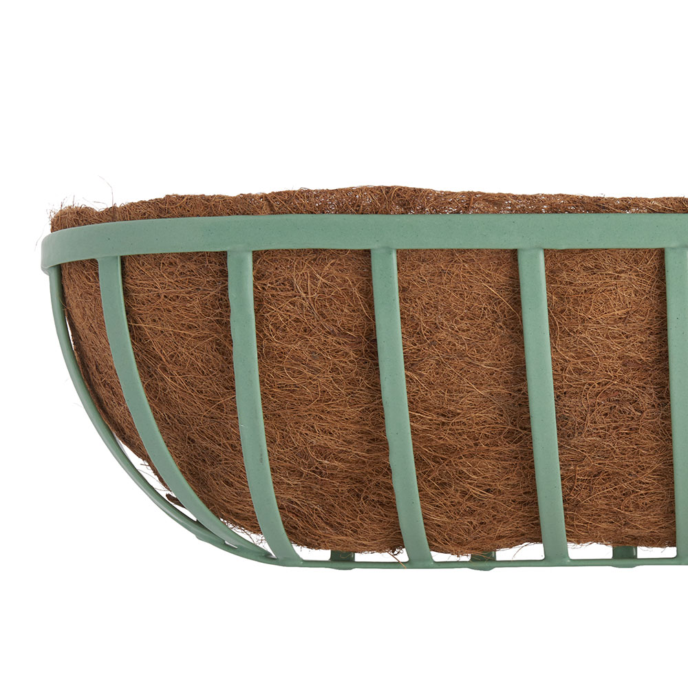 Wilko 70cm Sage Large Metal Wall Basket with Liner Image 5