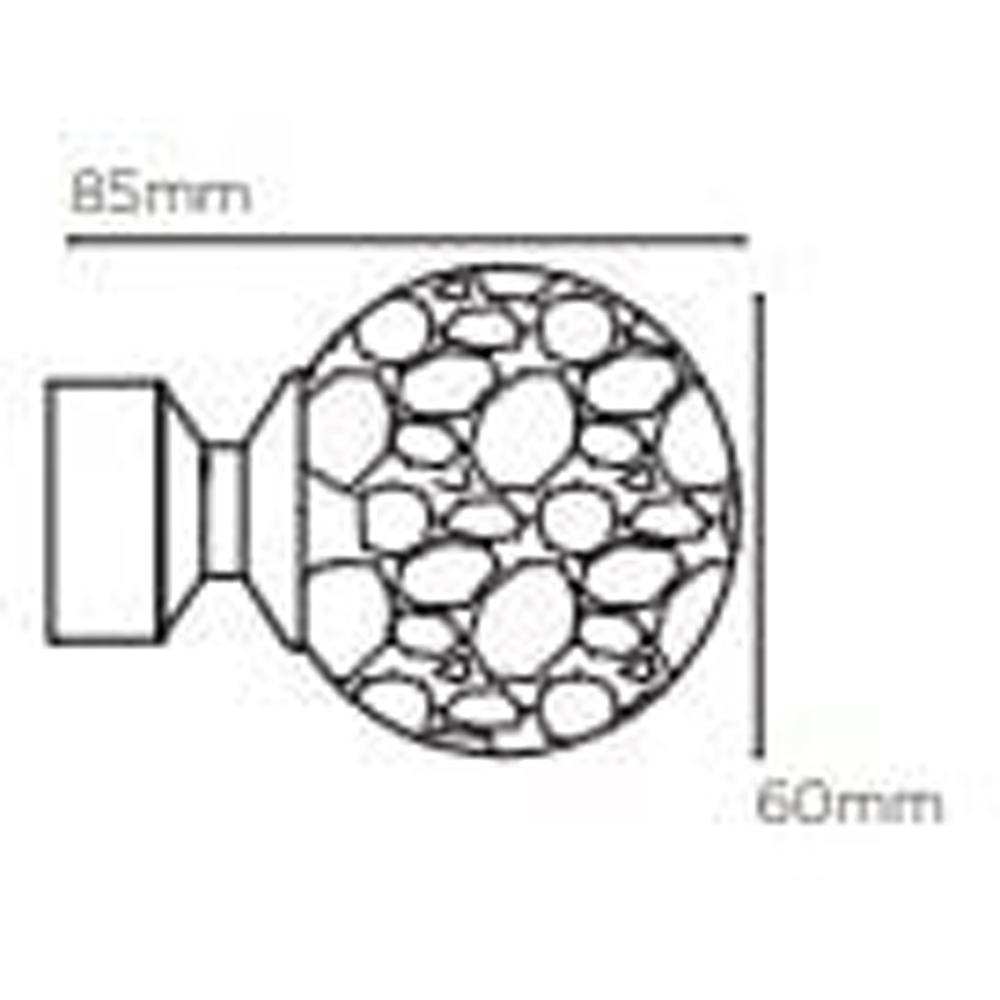 New Edge Blinds 250cm Fixed Length Satin Silver Eyelet Metal Curtain Pole Set with Crash Finial Image 4