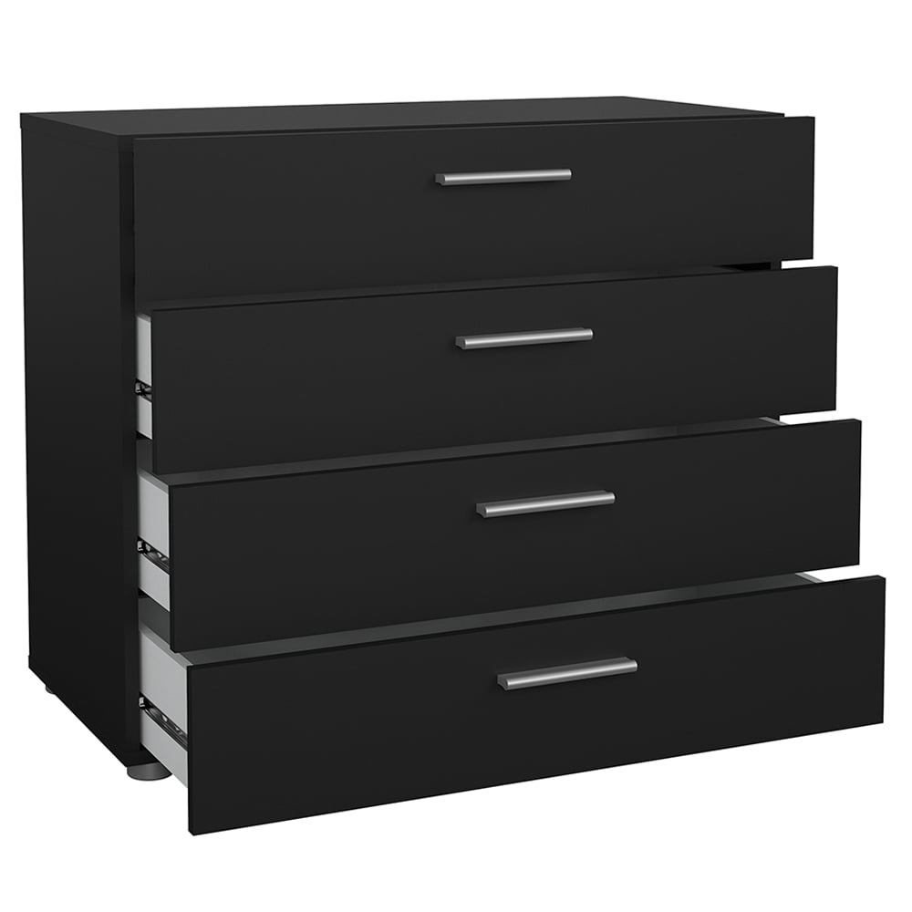 Florence 4 Drawer Black Chest of Drawers Image 3