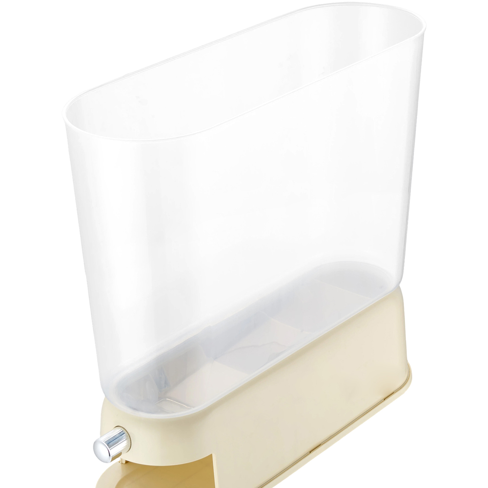 Living and Home 10kg Cream White Airtight Grain Dispenser Image 5