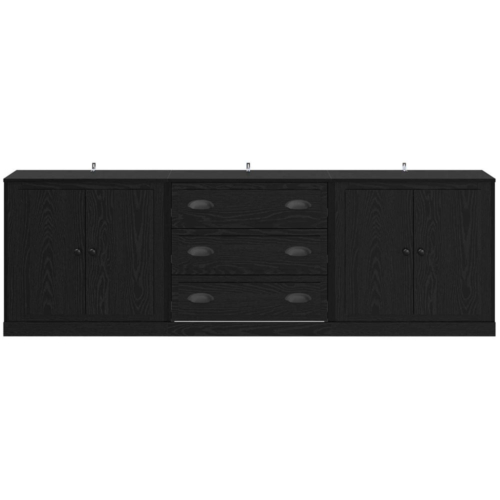 vidaXL Black Sideboard Set of 3 Image 4