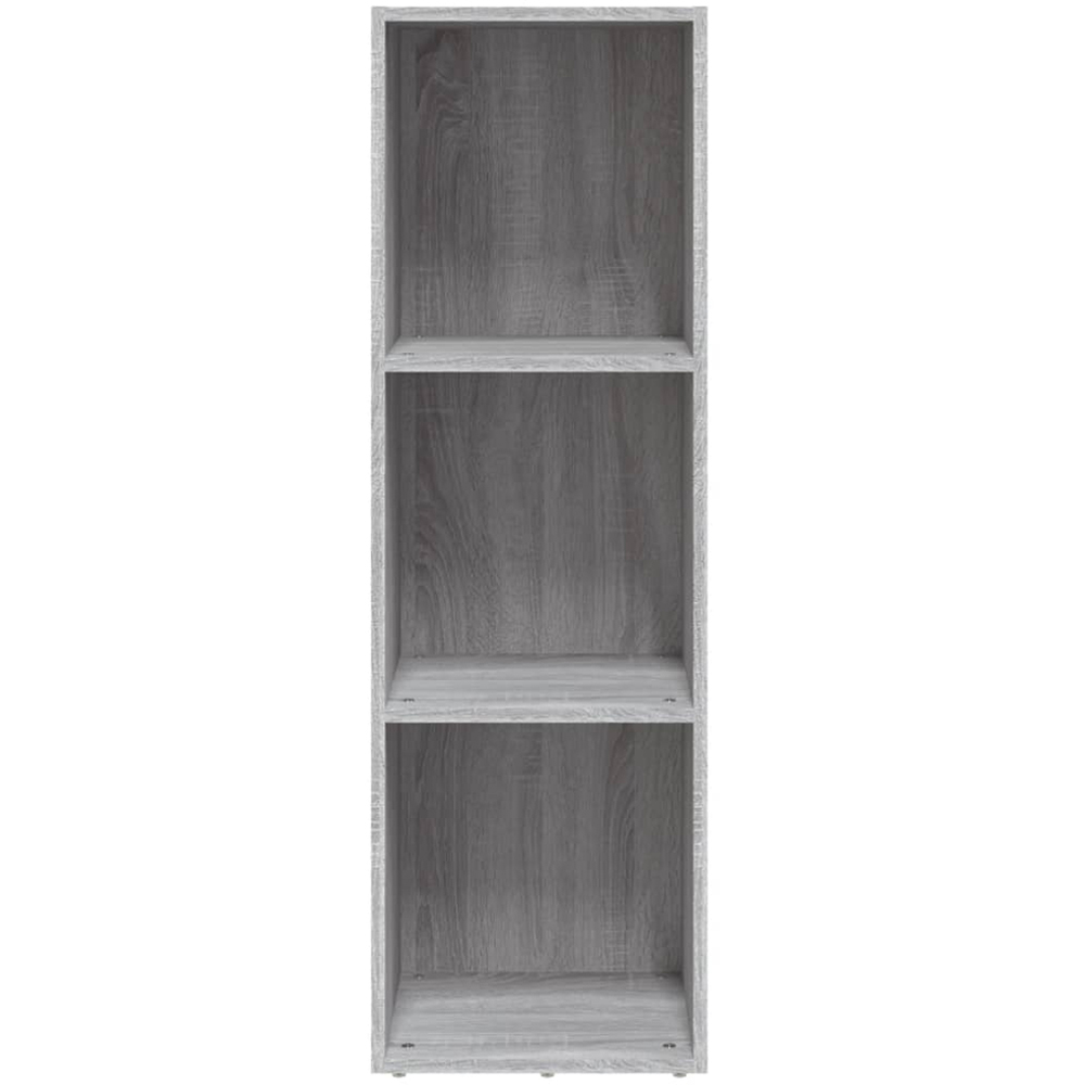 vidaXL 3 Shelf Grey Sonoma Bookcase Image 4