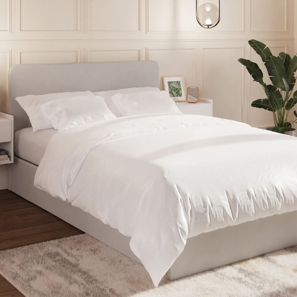 GFW Chiswick Small Double Soft Grey Ottoman Bed with SC Pocket Sprung Mattress Image 1