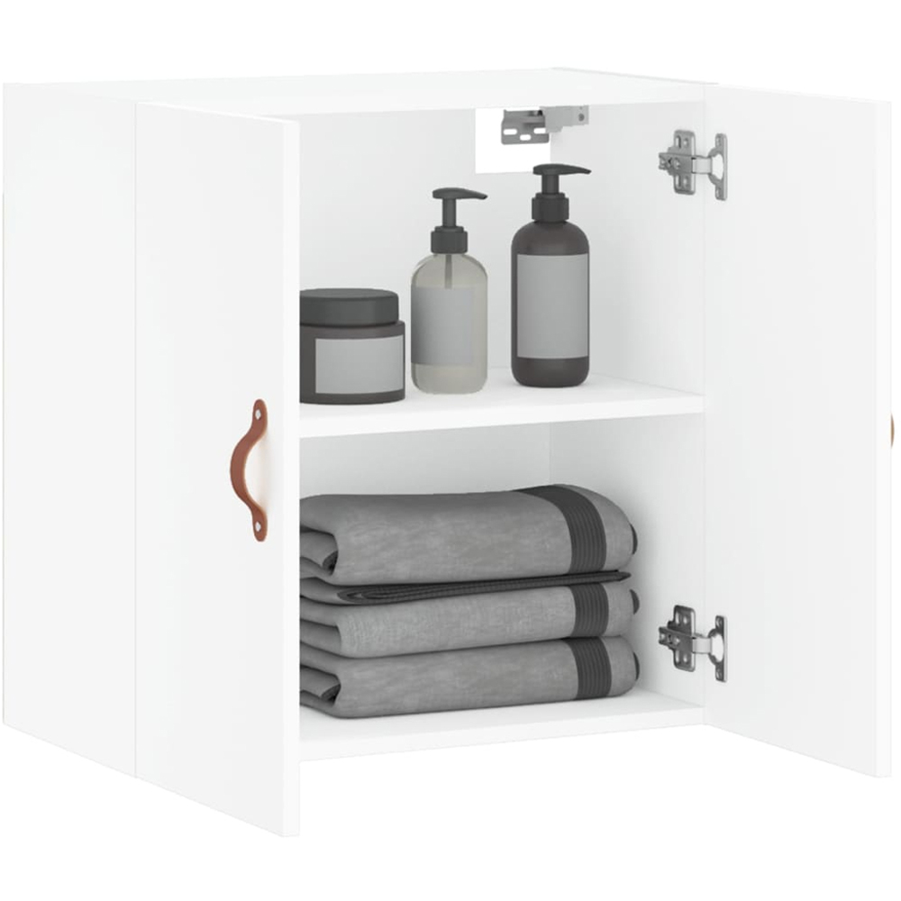 vidaXL 2 Door White Wall Cabinet Image 4