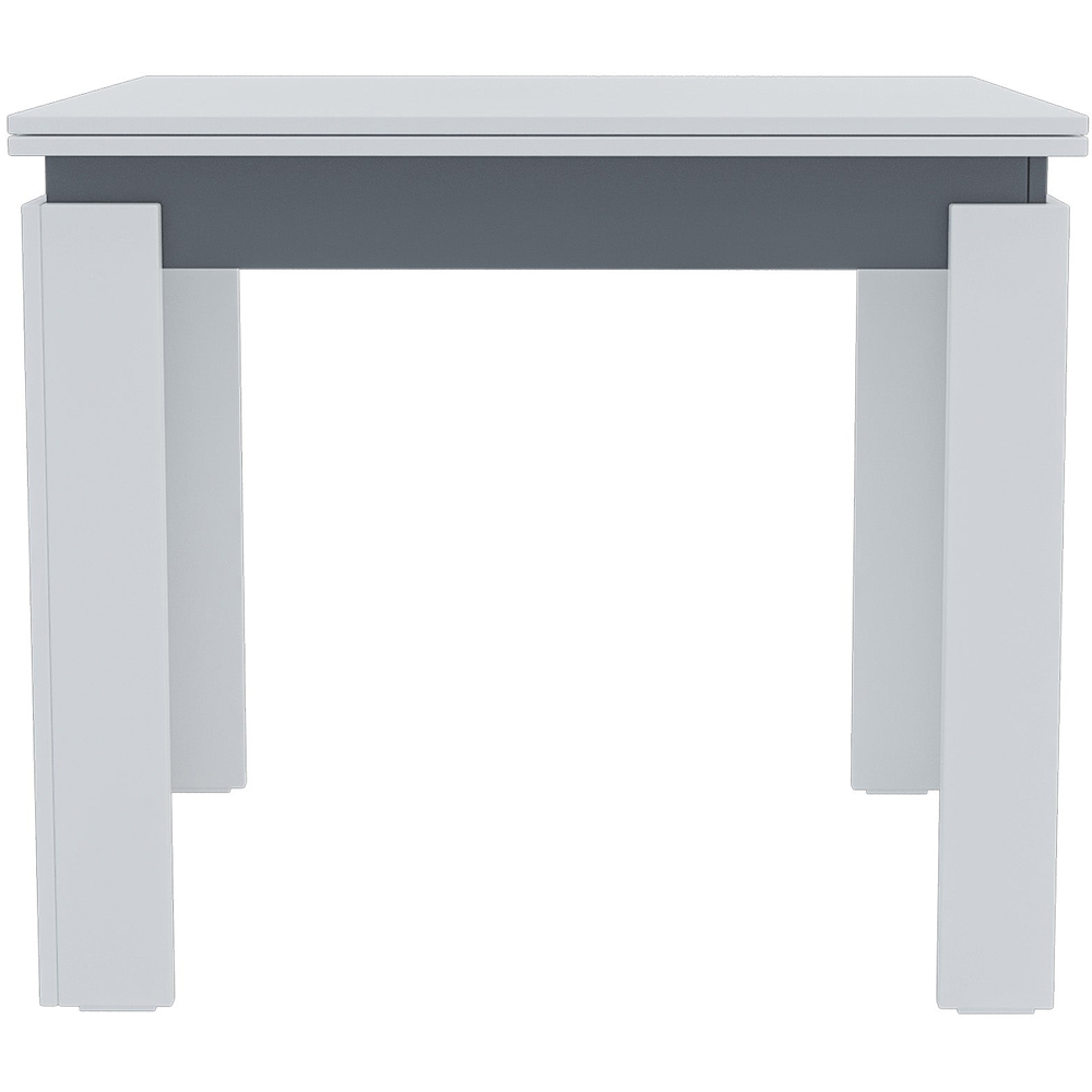 Shefa Family 4 Seater 90-120cm Extendable Dining Table White and Anthracite Image 2
