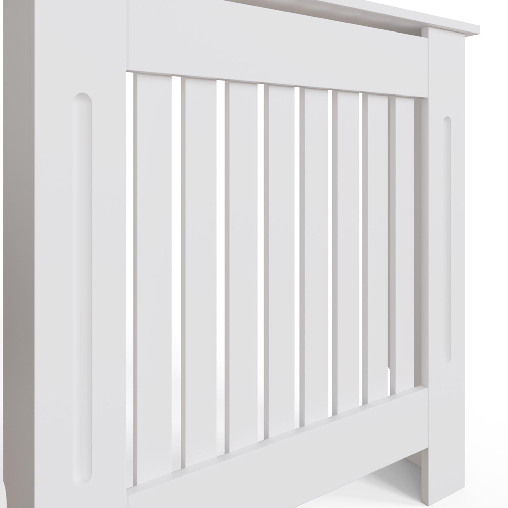 FWStyle White Vertical Slat MDF Radiator Cover Small Image 4