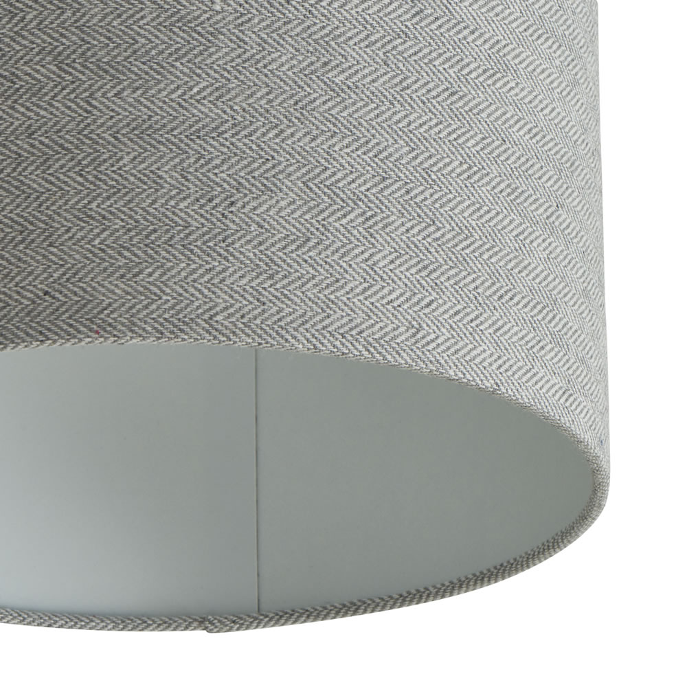 Wilko 30 X 20cm Grey Herringbone Light Shade