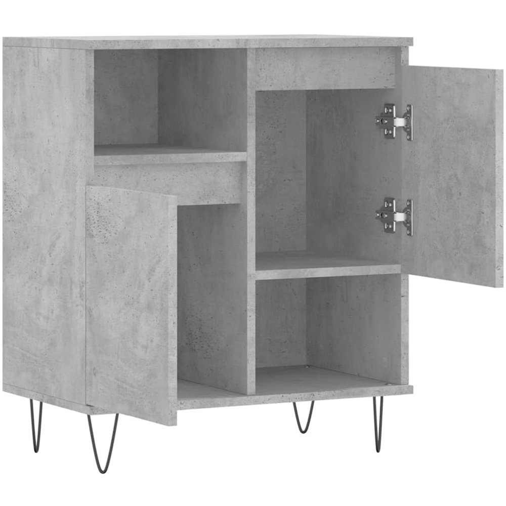 vidaXL 2 Door 2 Shelf Concrete Grey Sideboard Image 6