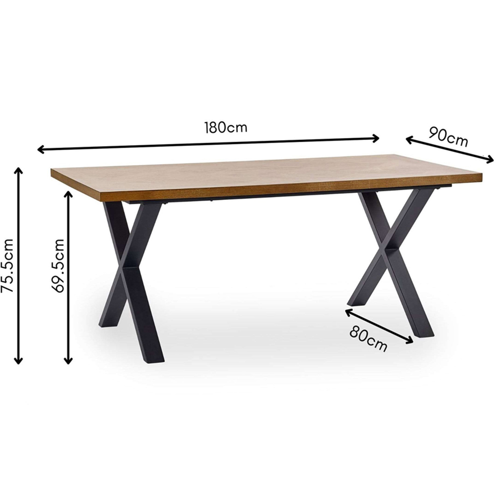 Julian Bowen Aron 6 Seater Wood Finish Dining Table Image 9