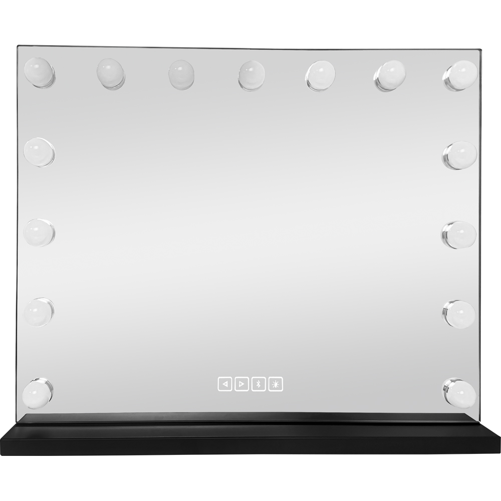 Hollywood LED Wireless Vanity Mirror Black Image 9