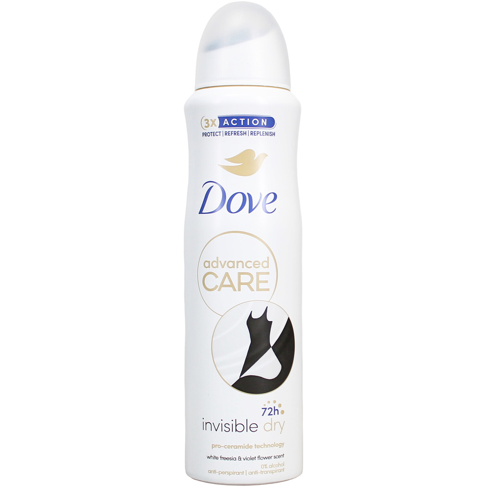 Dove Advanced Care Invisible Dry Anti-Perspirant Spray Image 1