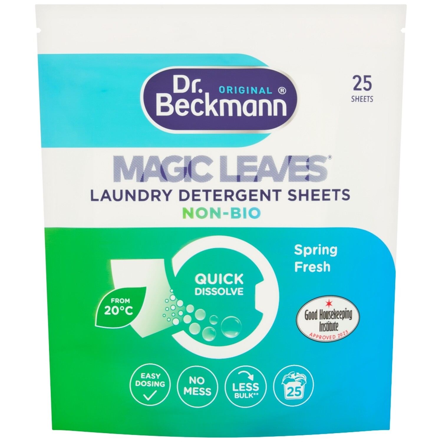 Dr Beckmann Magic Leaves Non Bio Laundry Detergent Sheets Image