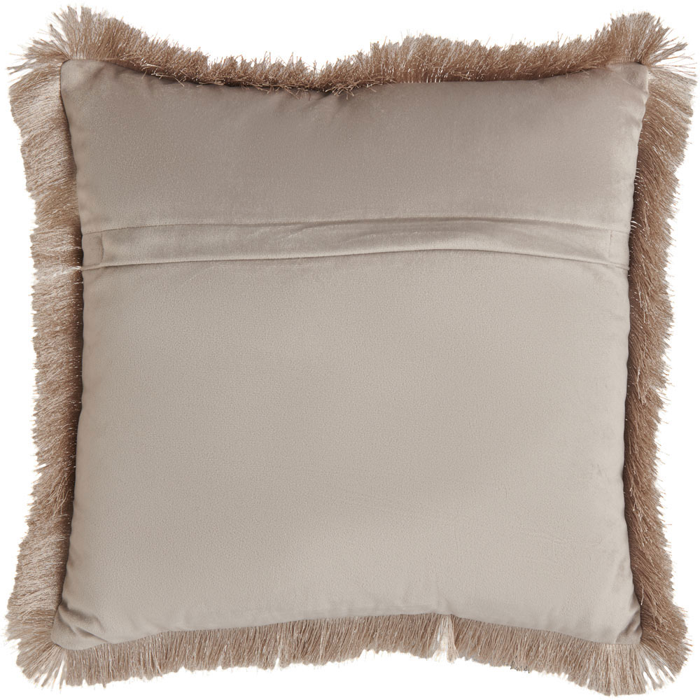 Wilko Grey Silky Fringe Cushion 43 x 43cm   Image 2