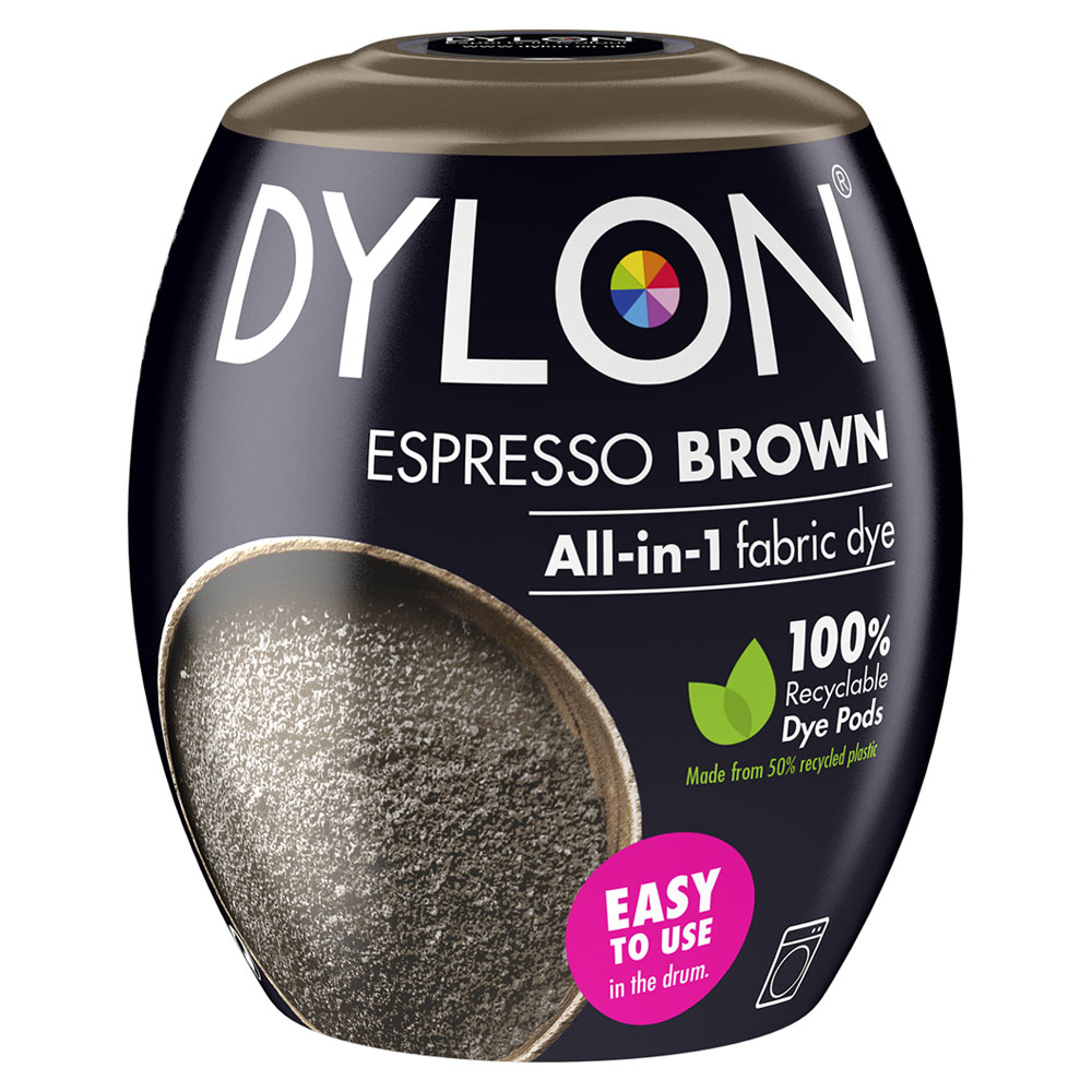 Dylon Espresso Brown Fabric Dye Pod 350g Image 1