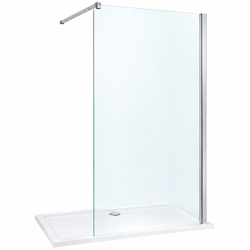 Stech Homes Walk-in Shower Screen with Shower Tray 1200 x 1900mm Image 1