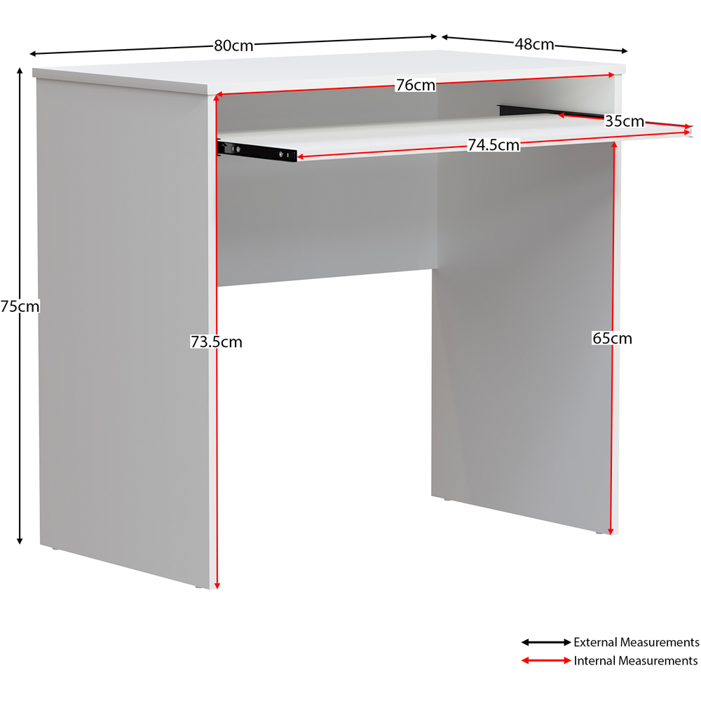 VIDA DESIGNS Hudson Computer Desk White Image 9