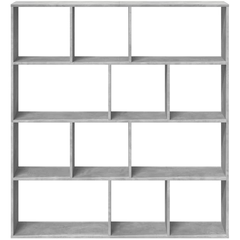 vidaXL 12 Shelf Concrete Grey Bookcase Image 5