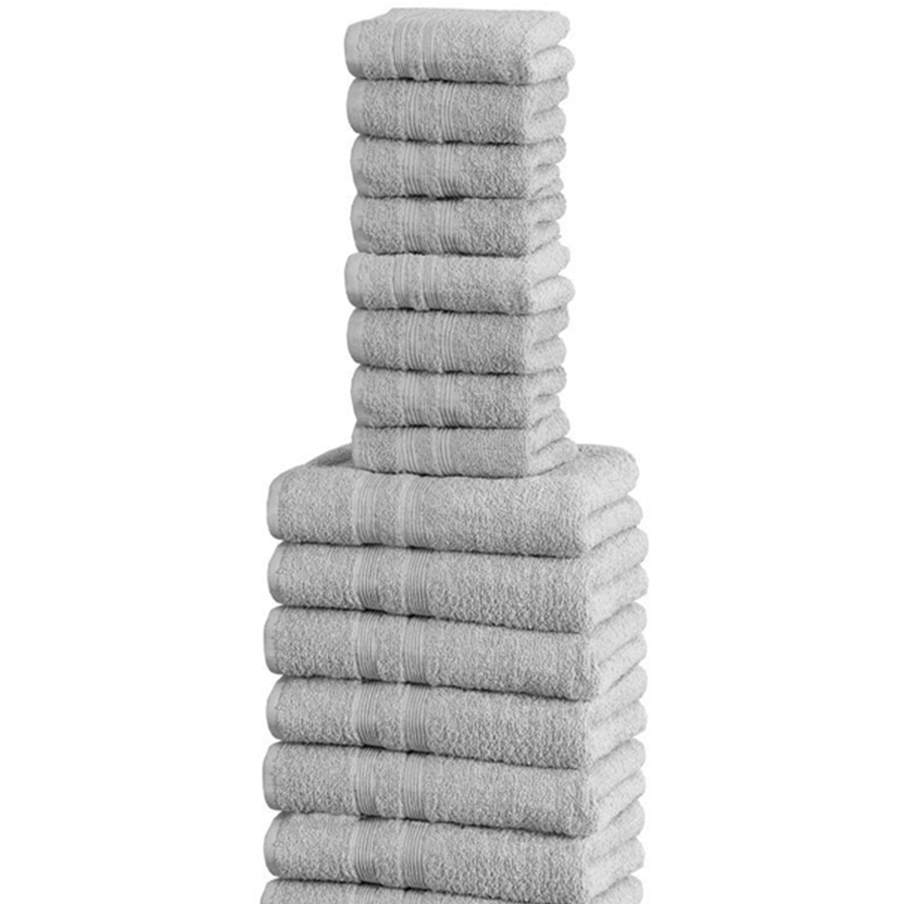 Rapport Home W500 Silver Cotton Towel Bundle Set of 10 Image 2