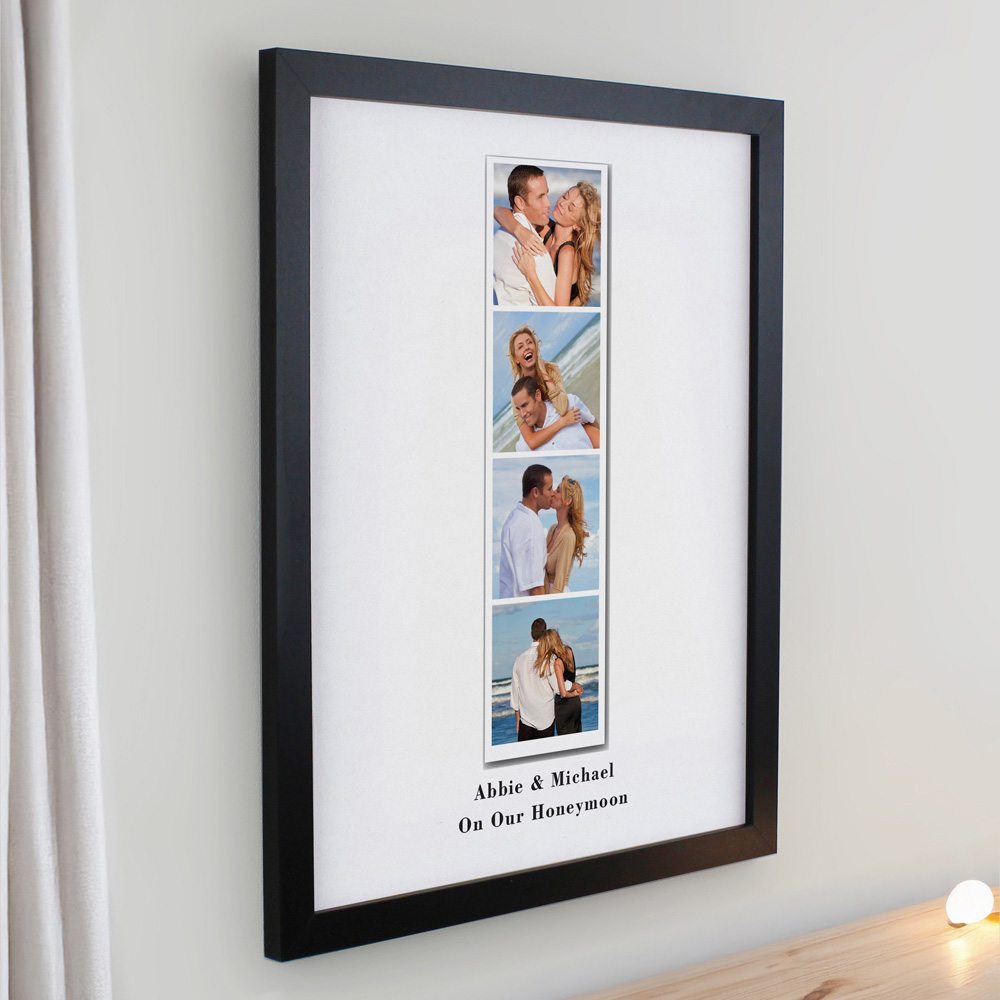 Personalised Memento Company Personalised Photo Upload Strip Black Poster Frame 12 x 15 inch Image 3