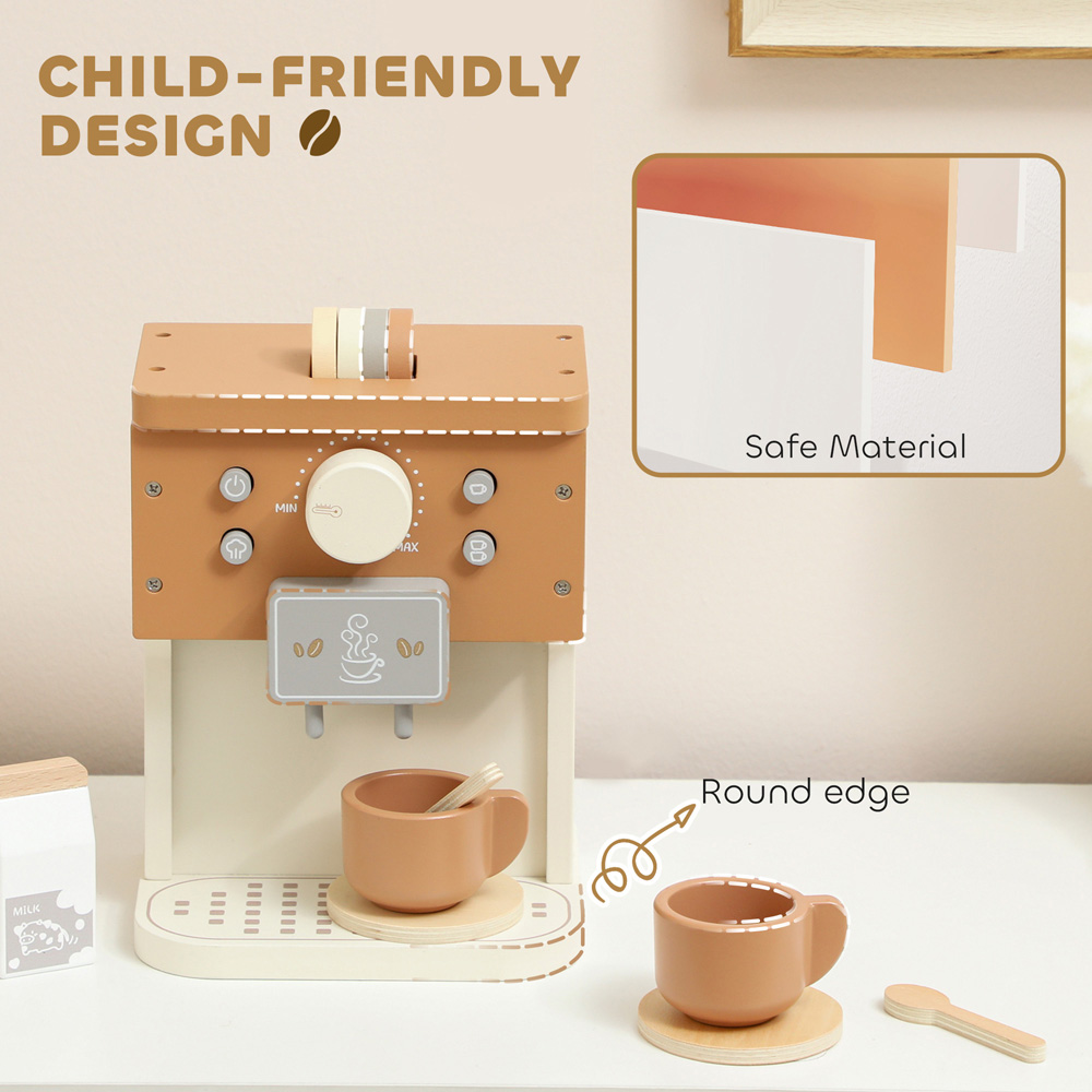 Tommy Toys AIYAPLAY Kids 11 Piece Coffee Machine Pretend Play Set Image 5