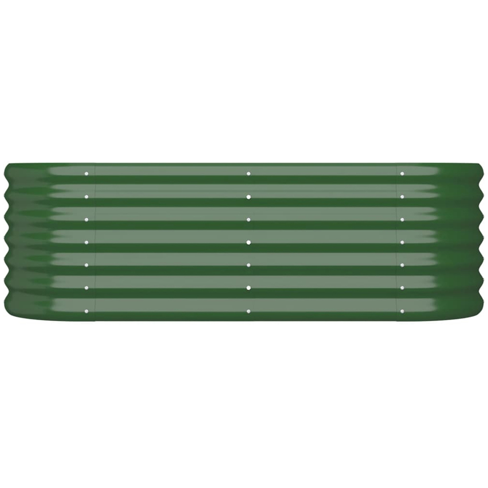 vidaXL Green Galvanised Steel Raised Garden Bed 36 x 114 x 114cm Image 2