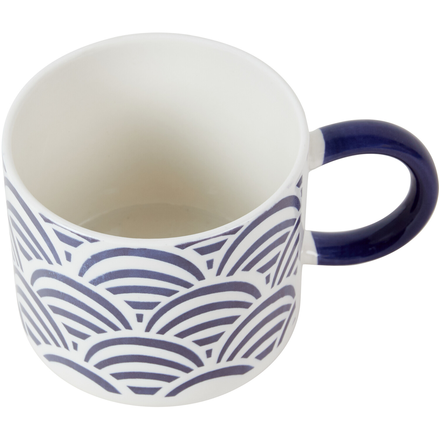 Coloured Handle Mug - Blue Image 3