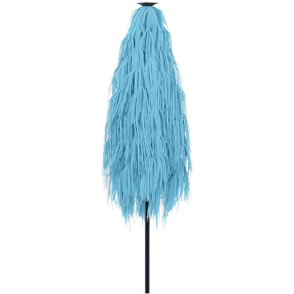 vidaXL Blue Straw Top Garden Parasol with Steel Pole 2.6m Image 5