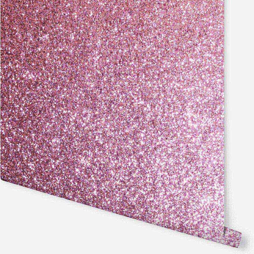 Arthouse Sequin Sparkle Pink Wallpaper Wilko