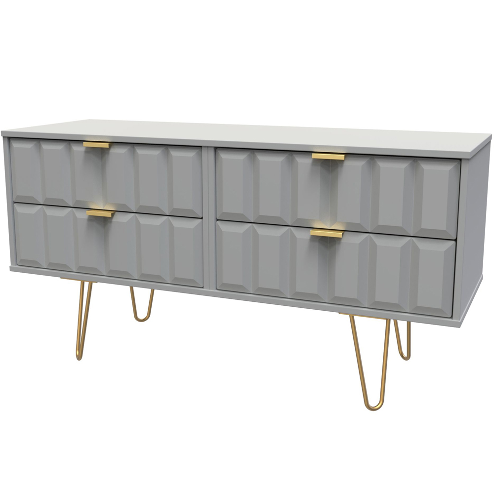 Crowndale Cube 4 Drawer Dusk Grey Chest of Drawers Ready Assembled Image 2